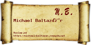 Michael Baltazár névjegykártya